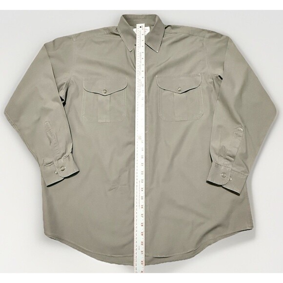 CC Filson Men’s Large 12014 OG Otter Green Cotton Twill Field Work Shirt EUC - Picture 5 of 10